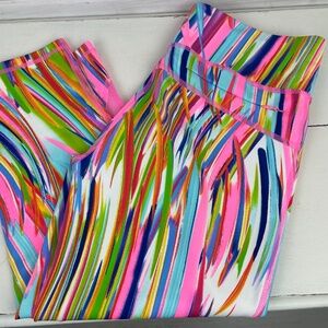 EP Sport Pink Blue Rainbow Stripe Yoga Pants Leggings